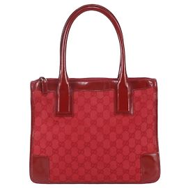Gucci GG Canvas Leder-Tote-Bag