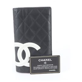 Chanel Cambon Line Leather Long Wallet