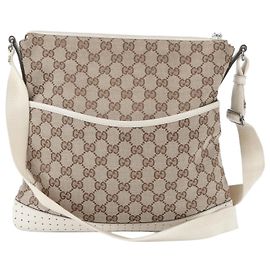 Gucci GG Canvas Leather Schultertasche