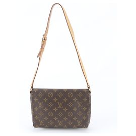 Bolso de hombro Louis Vuitton Monogram Musette Tango M51257 de cuero