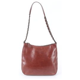 Prada Leder-Schultertasche mit Kette