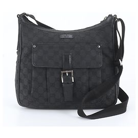 Gucci GG Canvas Leather Shoulder Bag