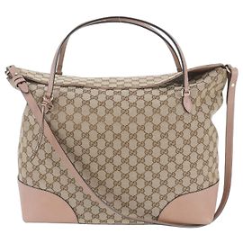 Bolso de hombro 2-Way Gucci GG Canvas Bree 336755 de piel