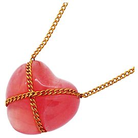 Autre Marque Tiffany & Co. Herz-Halskette aus rosa Rhodochrosit
