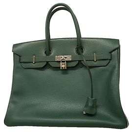 Hermès Hermes Birkin 35 Handtasche in Ardennes Green
