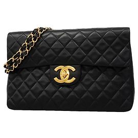Chanel Black Lambskin Shoulder Bag