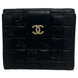 Portafoglio bi-fold Chanel Icon Coco Mark in pelle di agnello