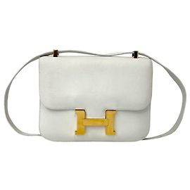 Hermès HERMES Sac à épaule Mini Constance 24 Vintage en Blanc