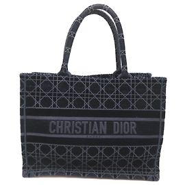 Christian Dior Tote Bag aus dunkelblauem Velours