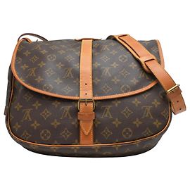 Louis Vuitton Saumur 35 Schultertasche in Braun Monogram