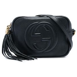 Gucci Soho Disco Crossbody in pelle di vitello nera