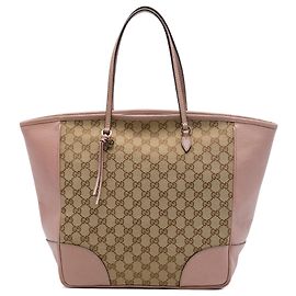 Saco Tote Gucci Bree em lona GG bege e couro