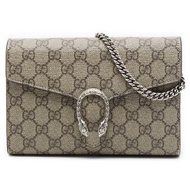 Gucci Beige GG Supreme Dionysus Wallet on Chain