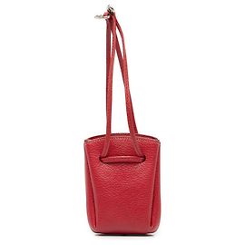 Hermès Vespa Pouch aus rotem Chevre Mysore
