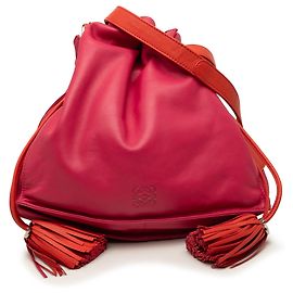 LOEWE Pink Bicolor Nappa Flamenco Tassel 30 Crossbody