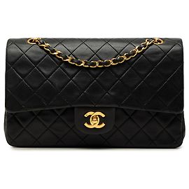Chanel Black Medium Classic Lambskin Double Flap