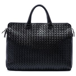 Bottega Veneta Cartella Club in Nappa Intrecciato nera