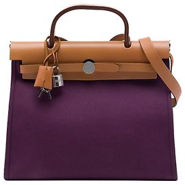 Hermès Purple Toile Herbag Zip 31