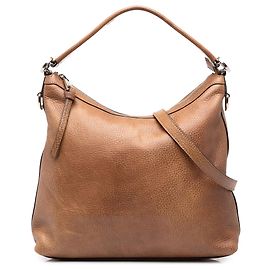 Gucci Bolso Hobo Miss GG Pequeño de Piel de Becerro Granulada Marrón