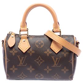 Louis Vuitton Brown Monogram Nano Speedy Bandouliere
