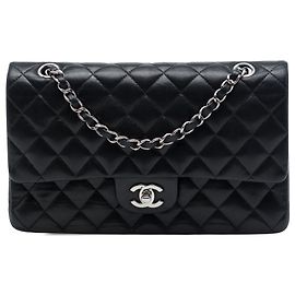 Chanel Black Medium Classic Lambskin Double Flap