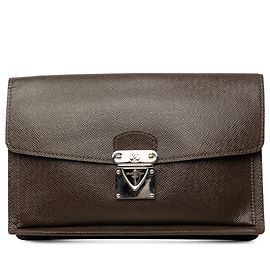 Louis Vuitton Brown Taiga Belaia Clutch