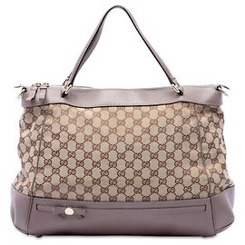 Borsa Mayfair Gucci in tela GG beige