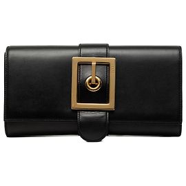 Clutch Lady Buckle Gucci in pelle di vitello liscia nera