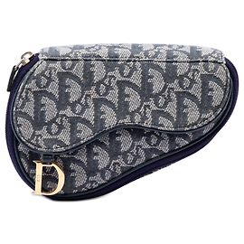 Autre Marque Diorissimo Saddle Pouch aus blauem Canvas