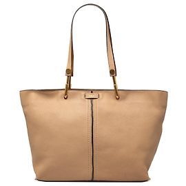 Chloé Keri Tote aus genarbtem Kalbsleder Beige