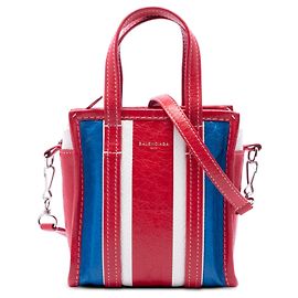 Balenciaga Bolso Shopper Satchel Bazar XXS de piel de cordero roja