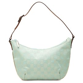 Gucci Schultertasche aus blauem GG Canvas