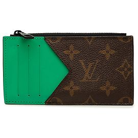 Portacarte e monete Louis Vuitton Brown Monogram Macassar