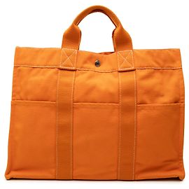Hermès Orange Canvas Fourre Tout MM