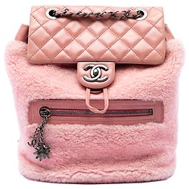 Chanel Pink Paris Salzburg Rucksack aus Lammfell