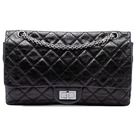 Chanel Black Quilted Aged Calfskin Reissue 2.55 Double Flap 227