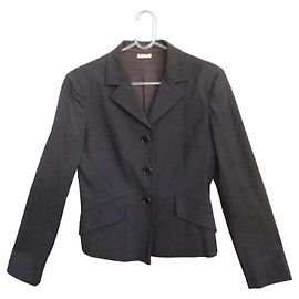 Miu Miu Casaco Blazer Preto em Lã