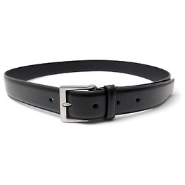 Autre Marque NUEVO CINTURÓN SAINT LAURENT VADIM 832440 T80 CUERO NEGRO HEBILLA PLATEADA BELT