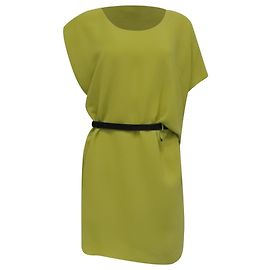 Abito corto con cintura Diane Von Furstenberg in triacetato verde lime