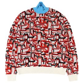 Prada Mock neck Virgin Wool Cashmere Cotton Knit