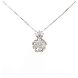 Autre Marque Diamantenhalskette PT1000 PT850