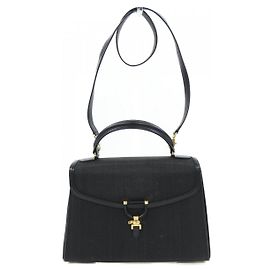 Autre Marque Comtesse Tasche aus schwarzem Leder Schultertasche