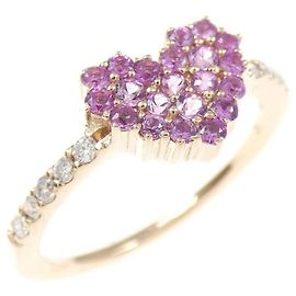 Autre Marque Anello Kumikyoku Au750 Zaffiro e Diamante