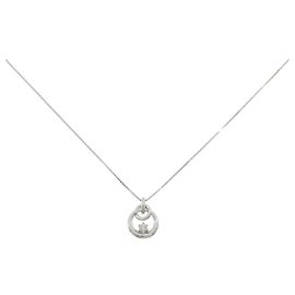 Autre Marque Au750 White Gold Diamond Necklace