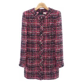 Cappotto Chanel LOOK52 Nero Rosa Rosso