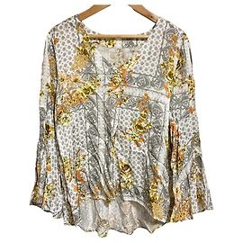 Autre Marque GRACE CONTINENTAL Flower Print Rayon Shirt