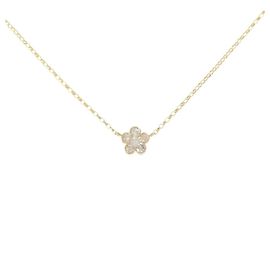 Autre Marque Au750 Blumen-Diamant-Halskette