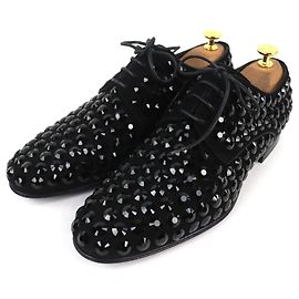 Dolce & Gabbana Dolce&Gabbana Rhinestone Suede Leather Derby Shoes