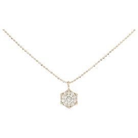 Autre Marque Collar de oro rosa Au750 y diamantes