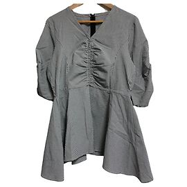 Autre Marque PLST Vichy-Baumwollbluse